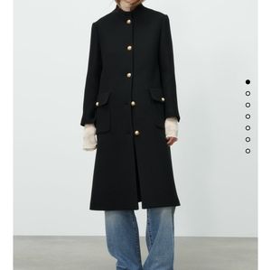 ZARA WARM WOOL PREMIUM COAT LIMITED EDITION color black bloggers favorite